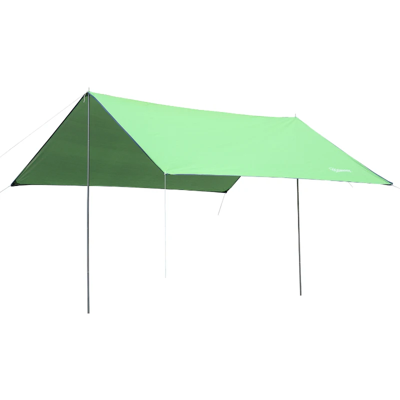 Outsunny Bâche anti-pluie voile d'ombrage toile de camping 3L x 3l m polyester haute densité 190T imperméable vert