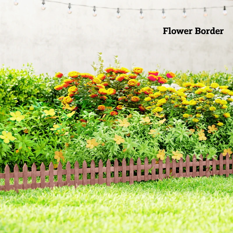Outsunny Set of 12 Wooden 60cm Garden Fence Pieces