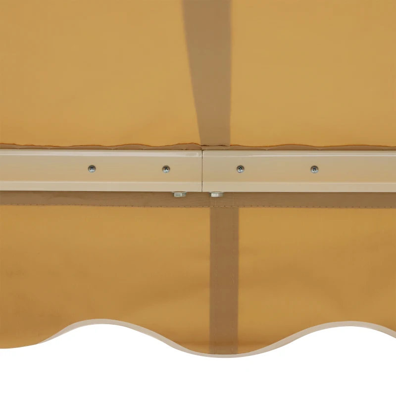 Outsunny Store banne manuel rétractable 295 x 245 cm avec manivelle, protection UV, cadre en aluminium, beige