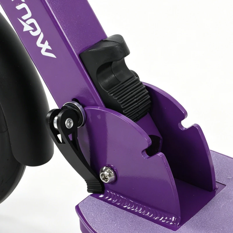 SPORTNOW Foldable Kick Scooter with Height Adjustable Handlebar, One-click Folding Adult Scooters with 200 mm Big Wheels, Purple
