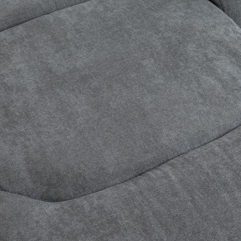 HOMCOM Sillón Reclinable Manual 150° Sillón Relax Tapizado en Tela Aspecto Lino con Reposapiés y Reposabrazos Acolchados Girs