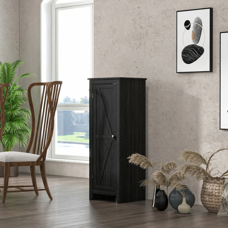 HOMCOM Armario de almacenamiento con patas buffet cocina con 2 estantes regulables 120H cm negro