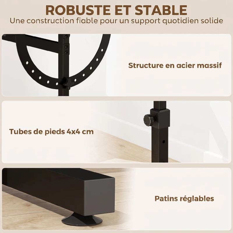 HOMCOM Table à Dessin Inclinable 0°-85°, Bureau à Dessin Réglable en Hauteur avec Rebord Antidérapant, Cadre en Acier, Noir