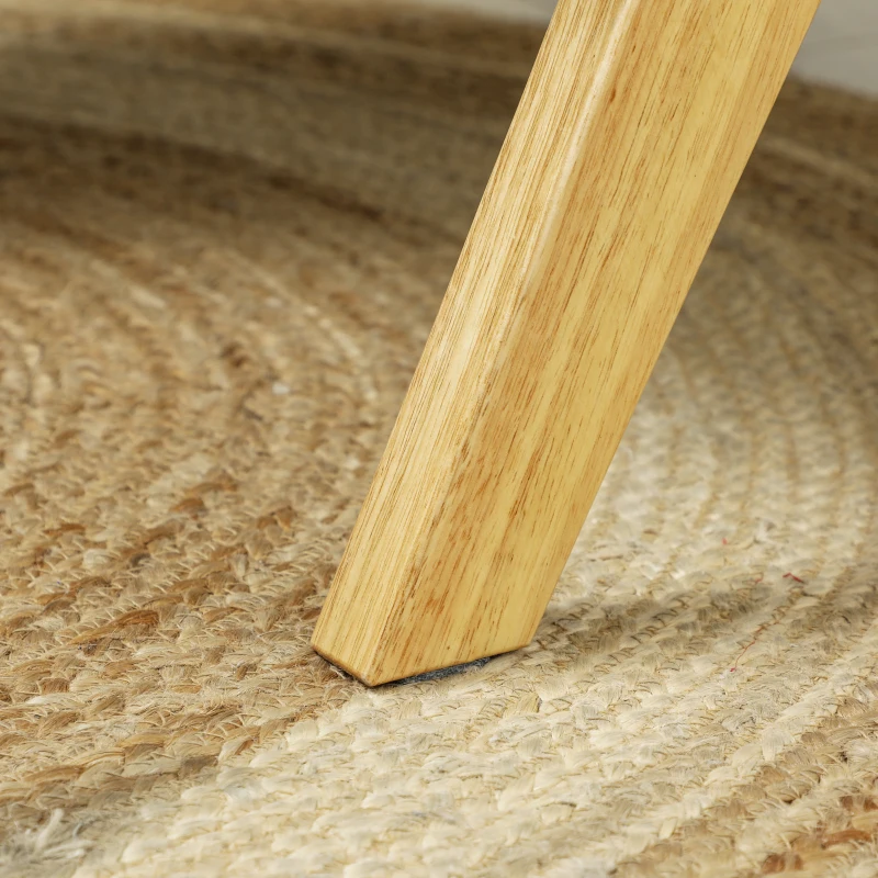 HOMCOM Sillón de Salón Tapizado en PU con Reposabrazos y Marco de Madera de Caucho para Dormitorio Carga 120 kg Crema