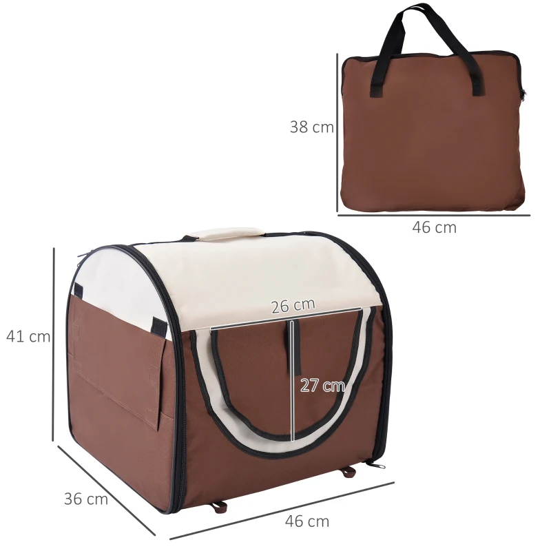Transportin con Bolsa Transporte Perro Gato S (46 x 36 x 41) Mascotas Plegable de Viaje