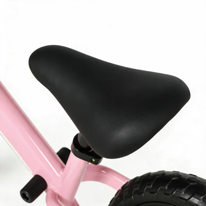 AIYAPLAY 11.2" Balance Bike for 2-5 Years, Toddler Bike with Lighting Wheels, Adjustable Seat & Handlebar, 360° Steering, Pink