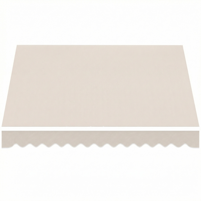 Outsunny Toile de Rechange Store Banne avec Lambrequin, Déperlante, Toile de Remplacement pour Store 3,5 x 2,5 m Crème