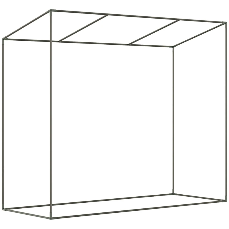 Outsunny Serra da Giardino con Porta Avvolgibile e Bordi Estesi, in Acciaio e PE, 200x76x168 cm, Bianco