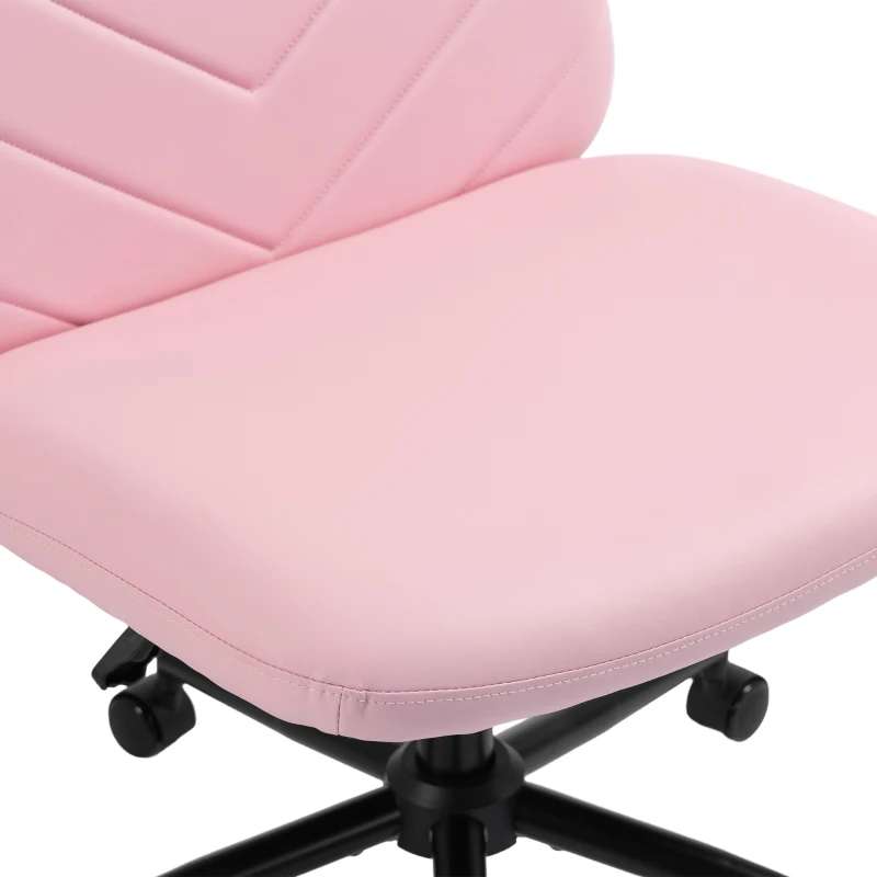 HOMCOM extra nail tech rolling retro fabric cute teenager arms hairdresser on chairs desks spinny comfortable beauty