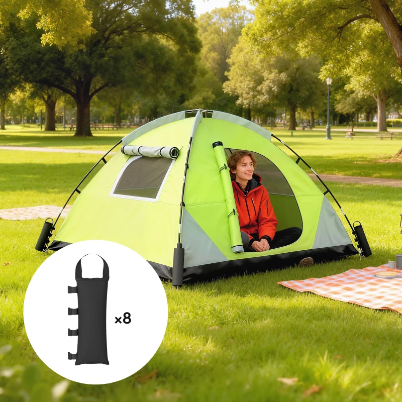 Outsunny 8 Pack Gazebo Sand Weights Bags, 40 kg 600D Heavy Duty Sand Bags Sandbags for Canopy Tent Legs, Without Sand, Black