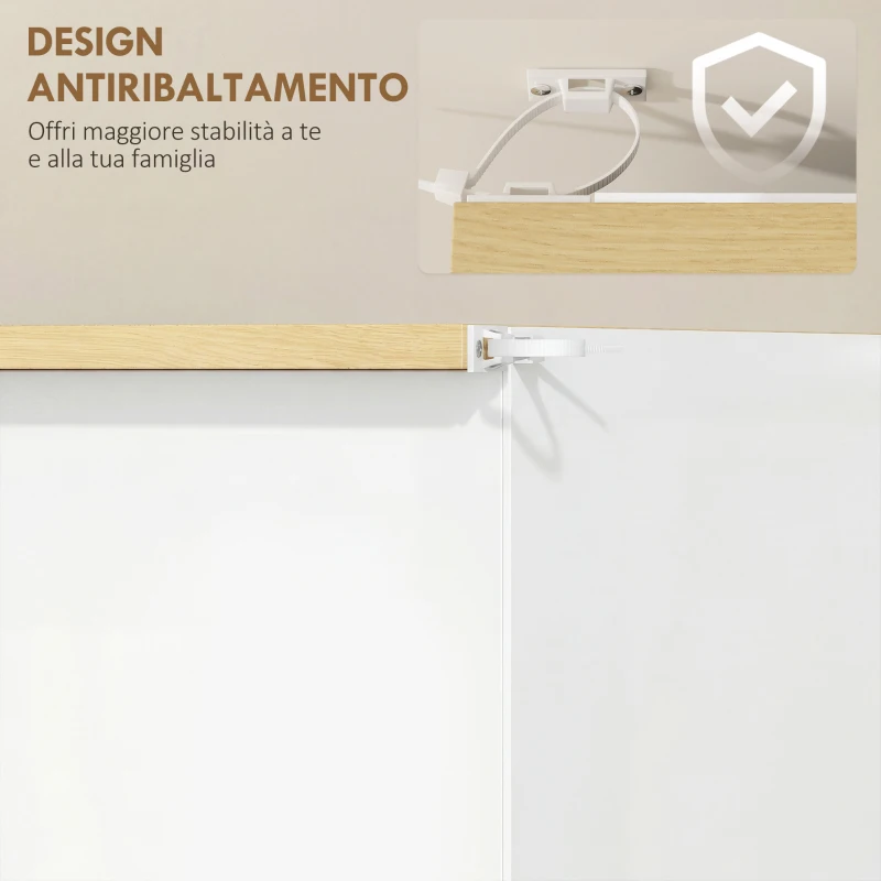 HOMCOM Scarpiera Slim per 18 Paia di Scarpe, 3 Cassetti con 2 Ripiani Regolabili e Rimovibili, 72x26x112 cm, Bianco
