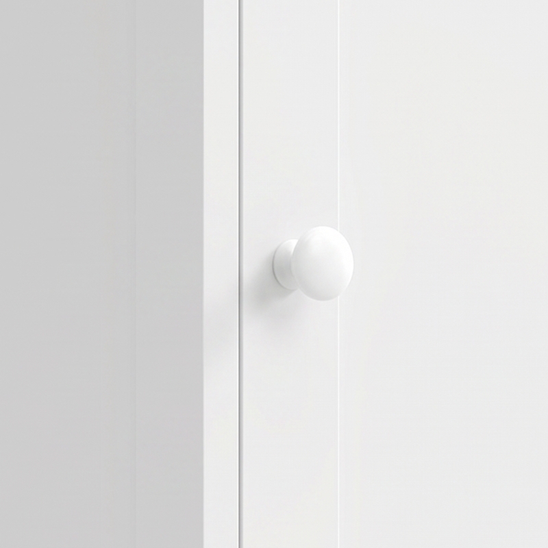 HOMCOM Móvel de Casa de Banho Alto Móvel de Arrumação com 2 Portas 2 Compartimentos Abertos Prateleira Ajustável Branco