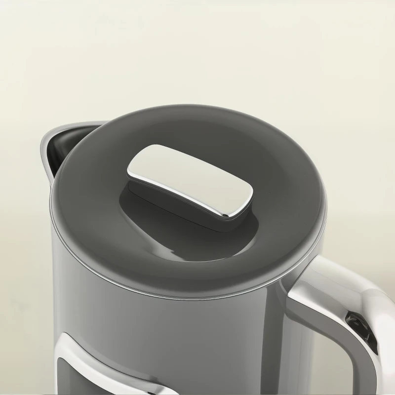 HOMCOM Electric Kettle, 1.7L Fast Boil 3000W Water Kettle with LED Display, Adjustable Temperature, Keep Warm Function, Grey