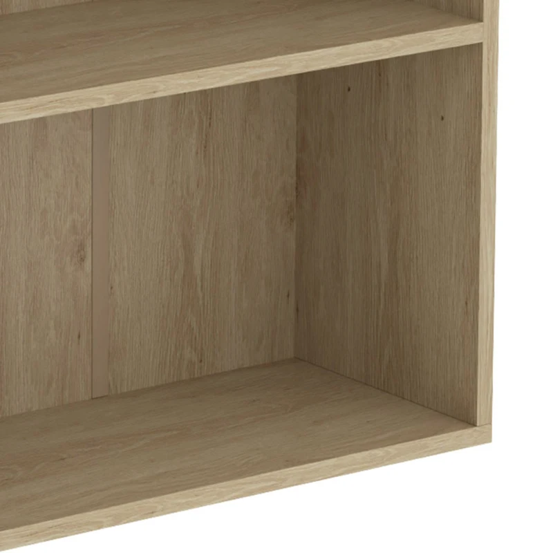 HOMCOM Estante de Armazenamento com 3 Compartimentos e Prateleira Ajustável 60x24x93 cm Madeira Natural