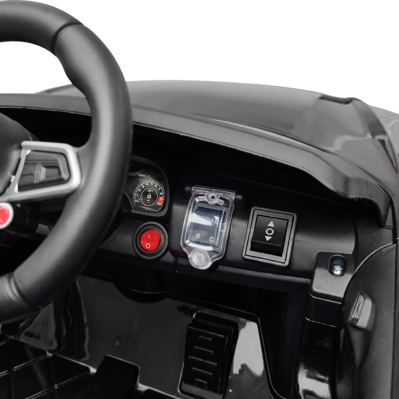 AIYAPLAY Coche Eléctrico para Niños Audi R8 Spyder 12 V con Mando 2,4G 2 Motores Arranque Suave y Suspensión Trasera Negro