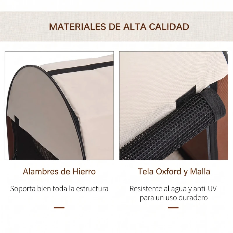 Transportin con Bolsa Transporte Perro Gato S (46 x 36 x 41) Mascotas Plegable de Viaje