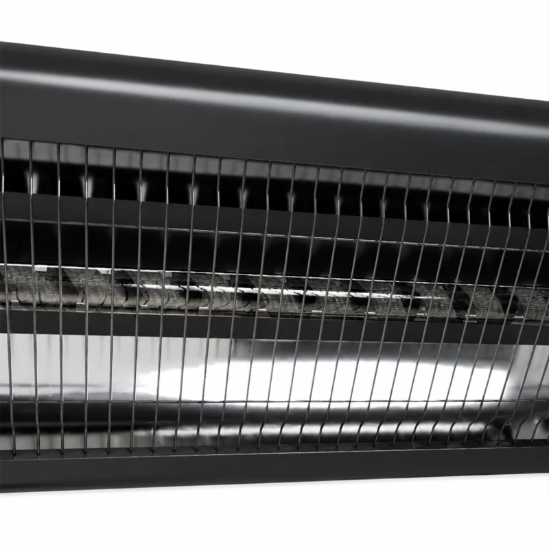 Outsunny Radiateur Infrarouge sur Pied 2500 W IP65, Télécommande, Minuterie, 3 Niveaux, Hauteur Réglable, 87x81x180cm, Noir