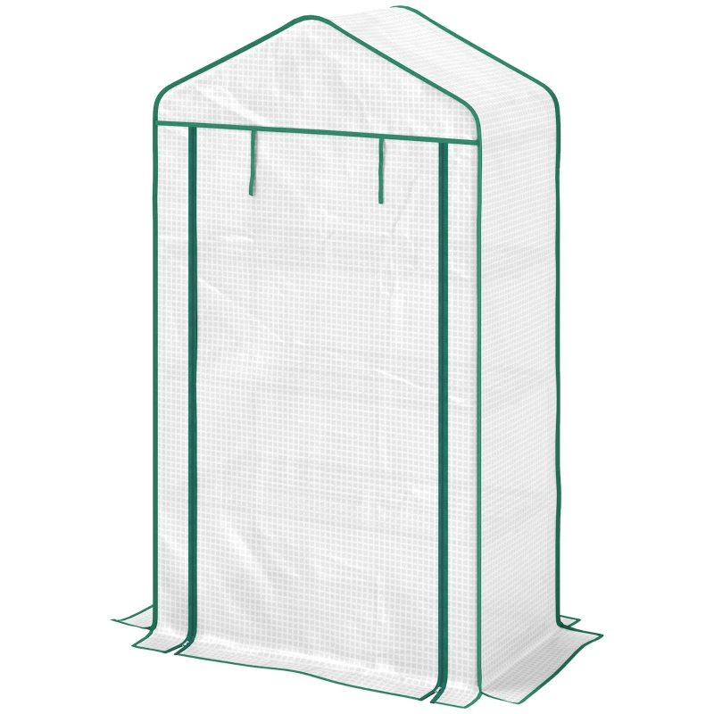 Outsunny Four-Tier Mini Greenhouse, with Reinforced Plastic Cover