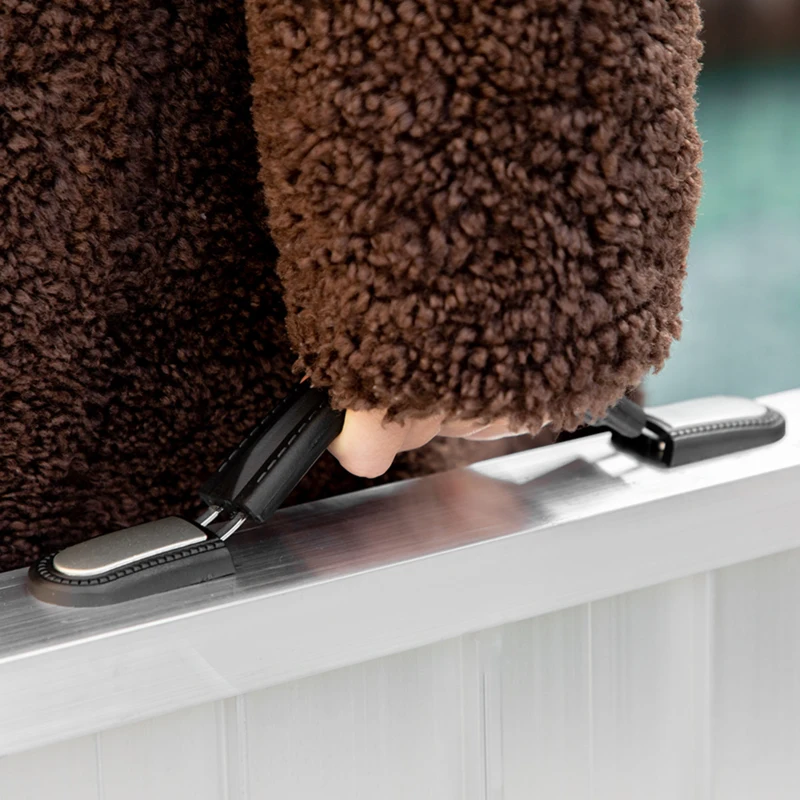 HOMCOM Rampa per Sedia a Rotelle Pieghevole con Guide Laterali, in Lega di Alluminio, 61x72 cm, Argento e Nero