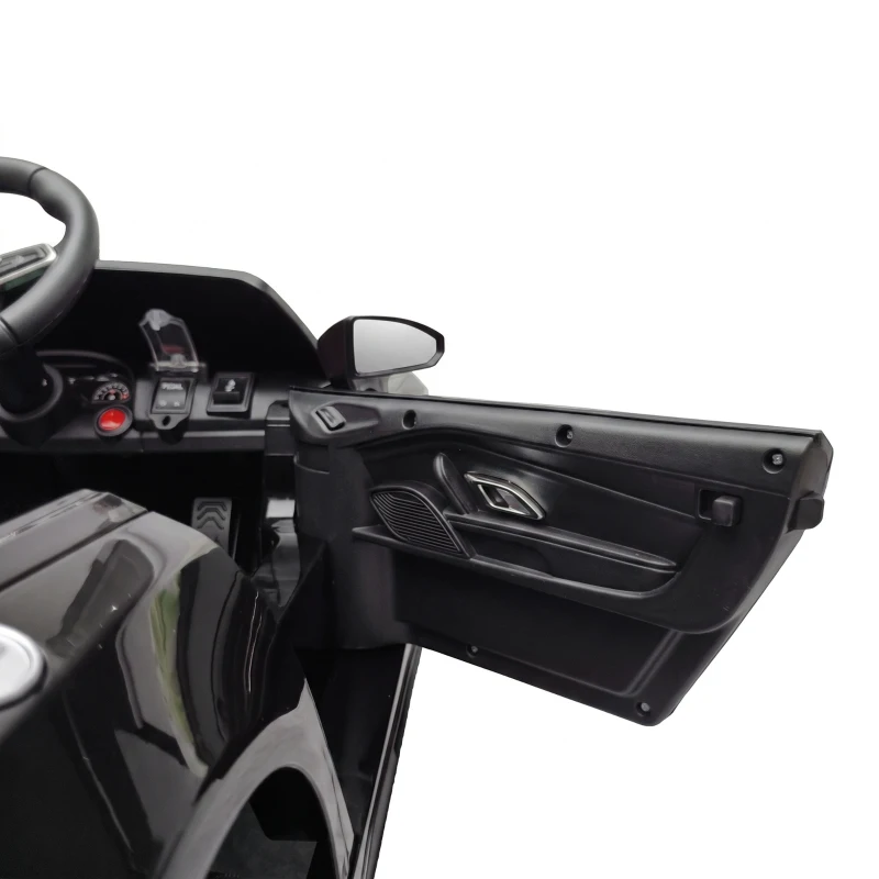 AIYAPLAY Coche Eléctrico para Niños Audi R8 Spyder 12 V con Mando 2,4G 2 Motores Arranque Suave y Suspensión Trasera Negro