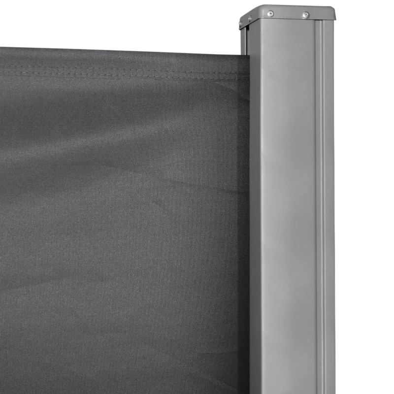 Outsunny Frangivista da Giardino Estensibile 3x1.8m, Poliestere Anti UV e Alluminio, Grigio