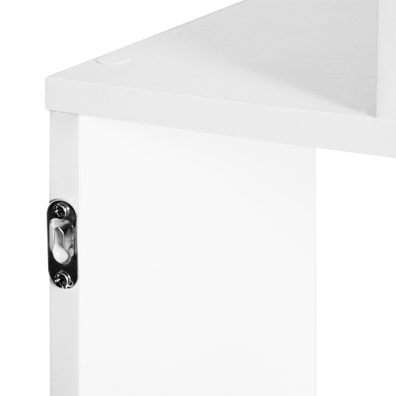 HOMCOM Estantería para Libros Moderna Librería con 6 Estantes para Comedor Salón Estudio 80x23x192 cm Blanco