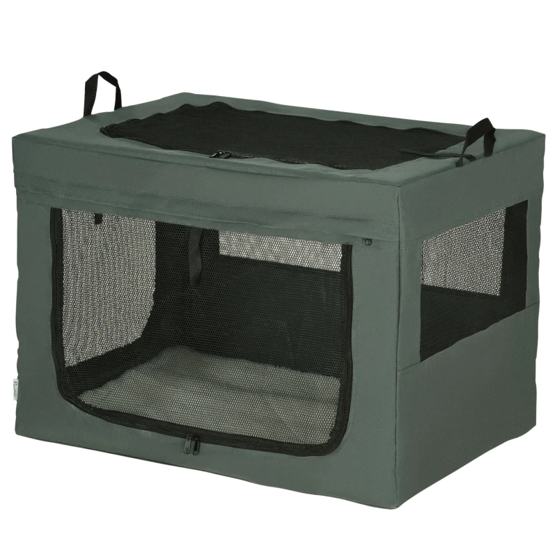 PawHut 80cm Pet Carrier, with Cushion, for Small and Medium Dogs - Grey