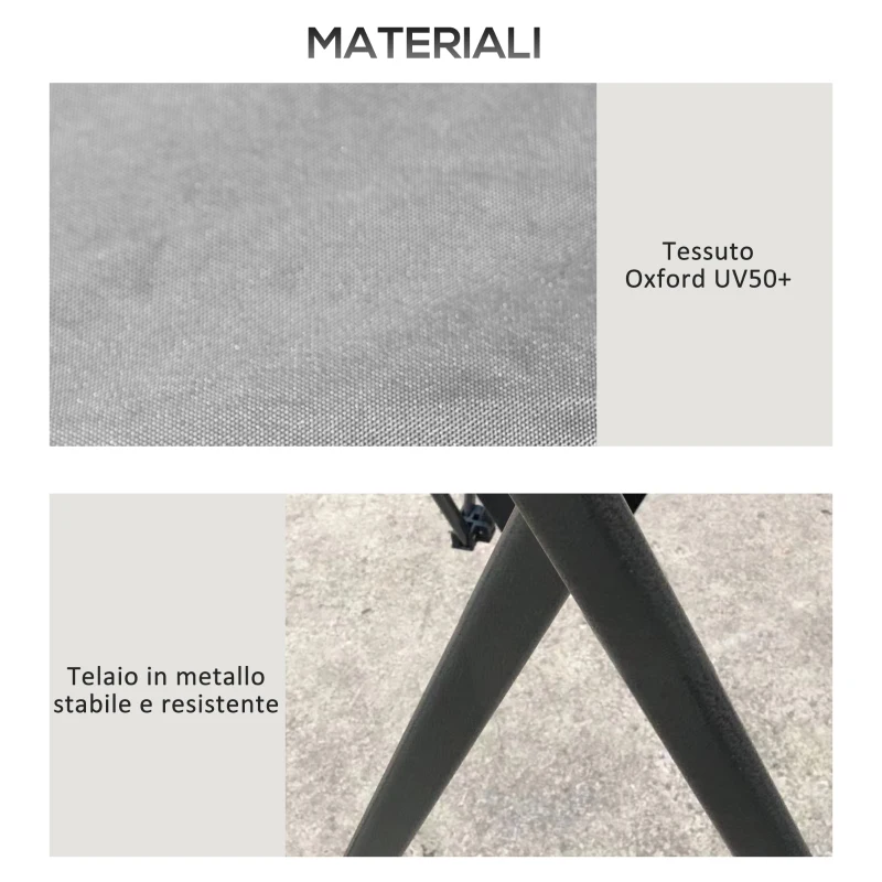 Outsunny Gazebo Pieghevole 4x4 con Borsa da Trasporto, Picchetti, Funi e Sacchi di Sabbia Inclusi, 392x392x283 cm, Grigio