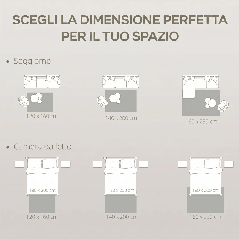 HOMCOM Tappeto Moderno Antiscivolo in Poliestere e Cotone con Design di Linee, per Soggiorno, Camera da Letto, Crema