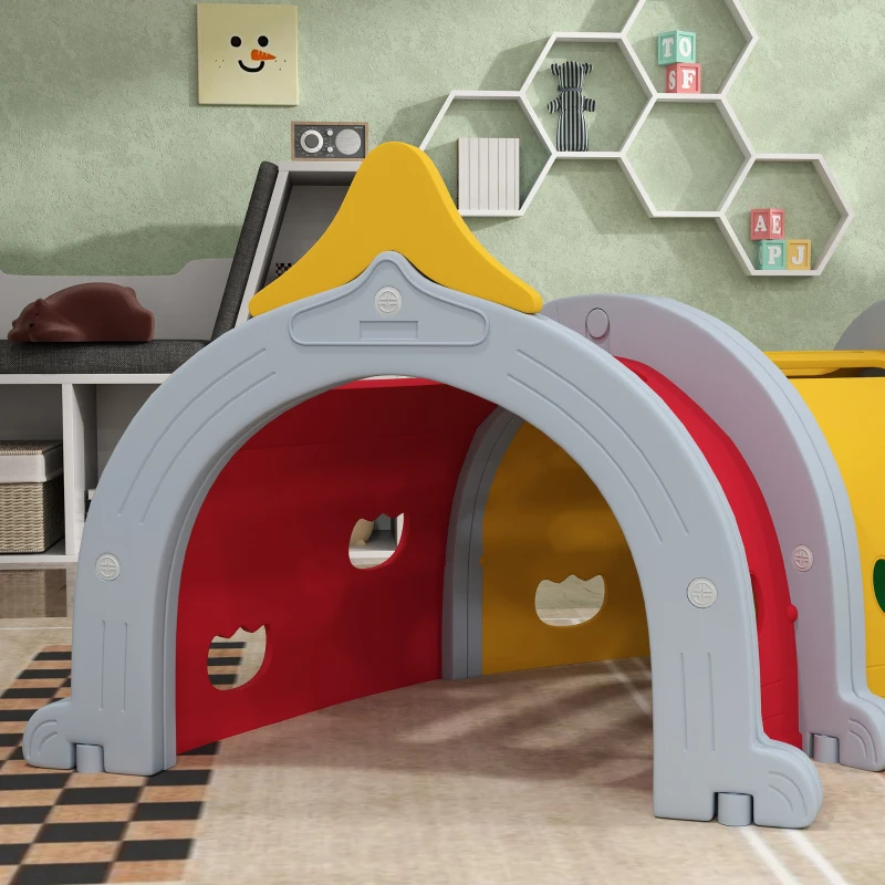AIYAPLAY Kids Play Tunnel with Lion Design for 3-6 Years, Crawling, Climbing, Indoors & Outdoors