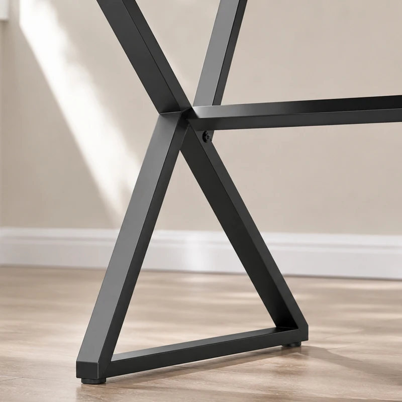 HOMCOM Mesa de Comedor para 2 Personas, Mesa de Cocina, Estilo Moderno con Tablero Grueso, 110 x 67 x 75,5 cm, Negro y Roble
