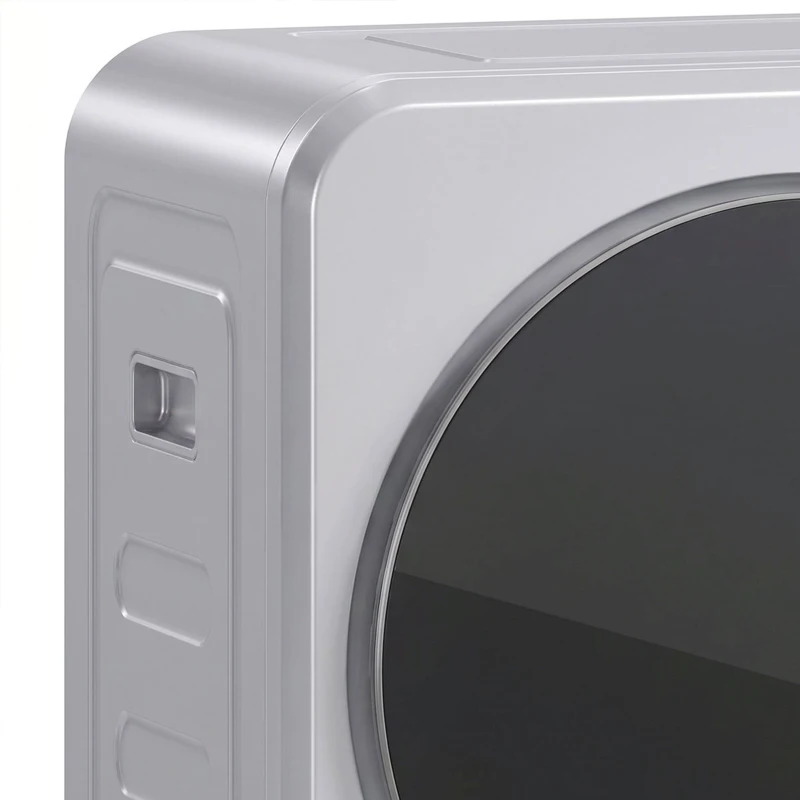 HOMCOM Vented Tumble Dryer, 4 kg Front Tumble Dryer with Stainless Steel Tub, 800W Compact Freestanding, Silver