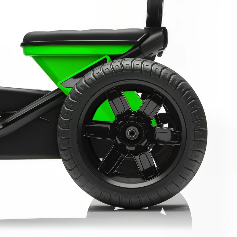 AIYAPLAY Kart à pédales pour enfants, karting enfant de 2 à 5 ans avec roues EVA silencieux, avancer et reculer, vert
