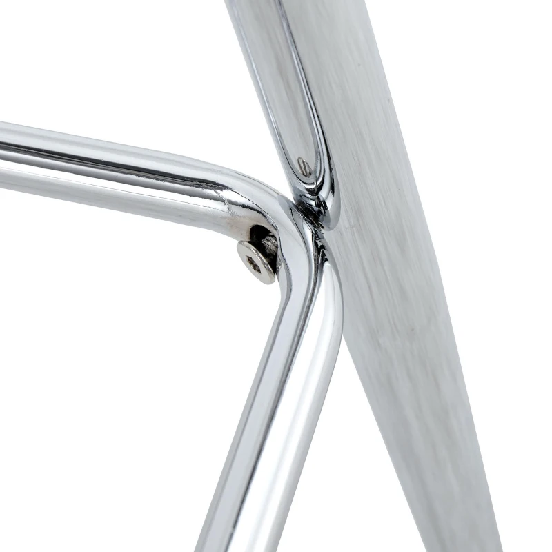 Lot de 2 tabourets de bar, design moderne et polyvalent idéal pour café, 38x33x96.5 cm, Argent+Transparent