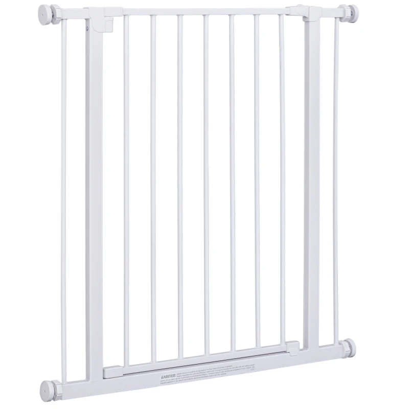 Pawhut Poarta Siguranta Copii & Animale – 76×72–82 cm, Alb Reglabila