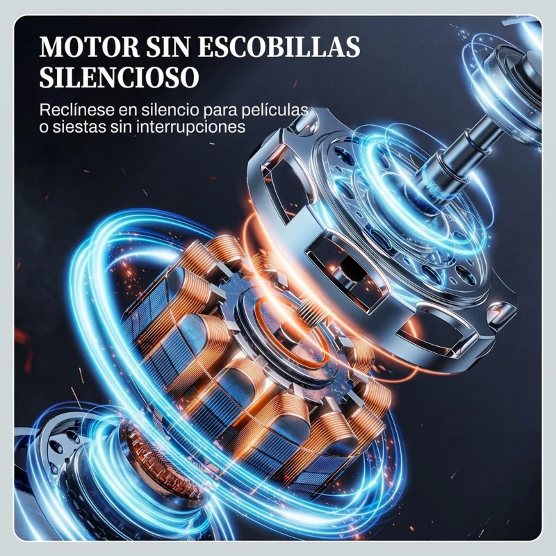 HOMCOM Sillón Relax Reclinable Eléctrico Calor Lumbar Masaje Vibración Motor Silencioso Función Memoria Bolsillos USB Marrón