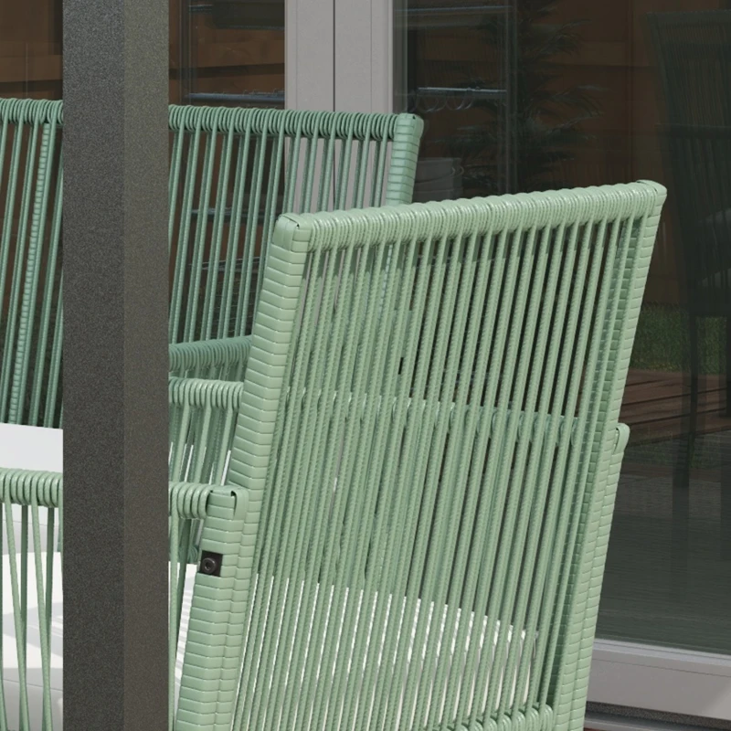 Outsunny Conjunto de Jardín Exterior de Ratán Sintético con 2 Sillones 1 Sofá de 2 Plazas 1 Mesa de Centro y Cojines Verde
