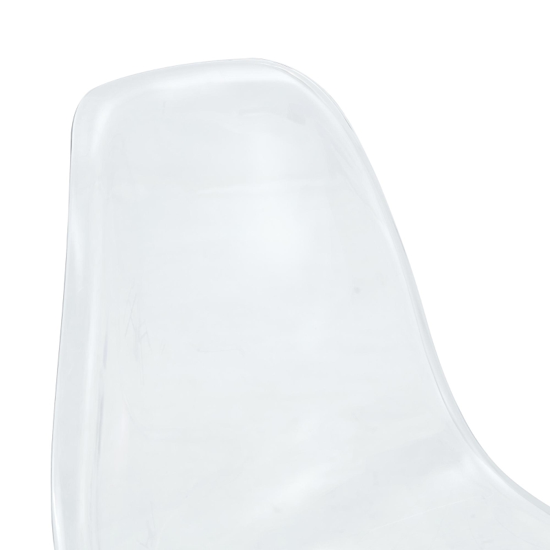Lot de 2 tabourets de bar transparents au design flottant, adaptée aux îlots européens, 48,50x48,50x102,00 cm, doré, Transparent