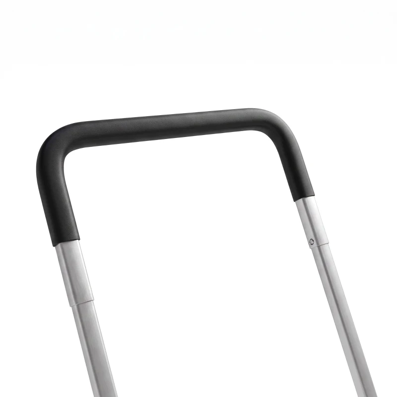 Outsunny Sneeuwschuiver 95 cm extra breed aluminium met wielen, verstelbare antislipgreep, schuin