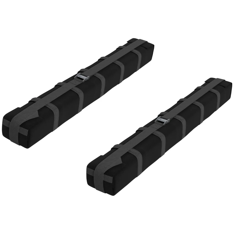 HOMCOM Barras de Transversales de Techo de Coche Baca Portaequipajes para Coche de 2 Piezas Carga máx.75 kg 85x10x8 cm Negro