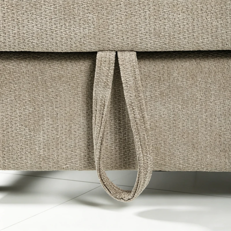 HOMCOM Divano letto 2 posti 4-in-1 ad angolo in ciniglia 167 cm con schienale regolabile, marrone