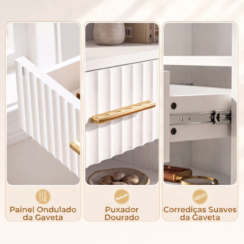 HOMCOM Estante para Livros Alta e Estreita, Estante de 7 Níveis com Gaveta, 6 Compartimentos Abertos, 60x24x182 cm, Branco