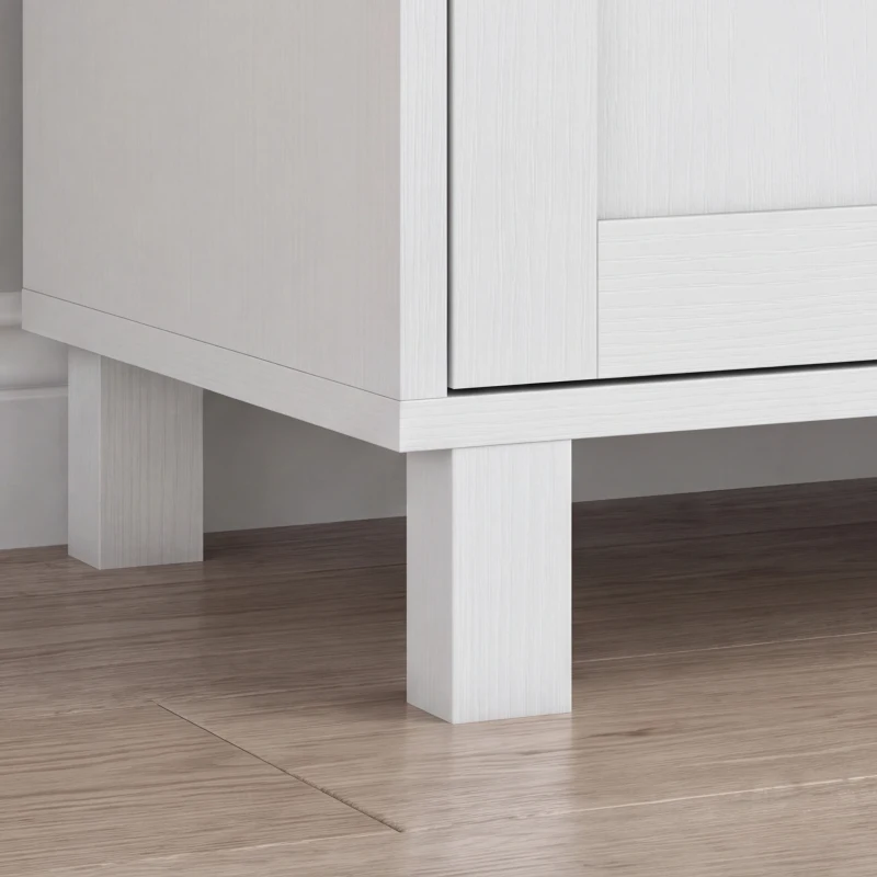 HOMCOM Modern Dressoir met Soft-Close Deuren, Koffiebarkast met 3 Lades en Verstelbare Plank, Wit