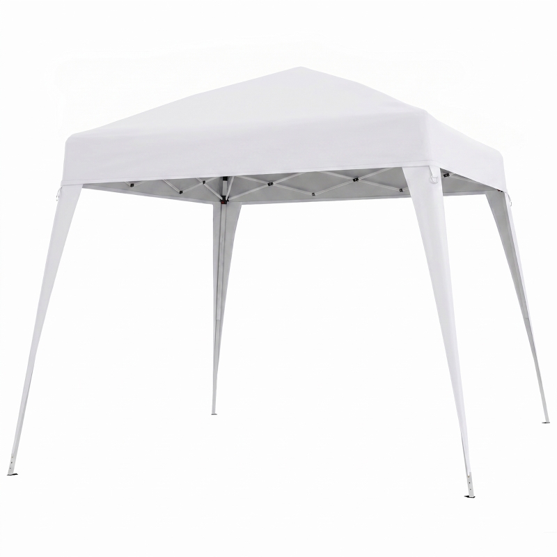 Outsunny Tonnelle de Jardin 3x3m Pop up Tente Pliable Acier Polyester imperméabilisé Anti UV avec Sac de Transport Blanc