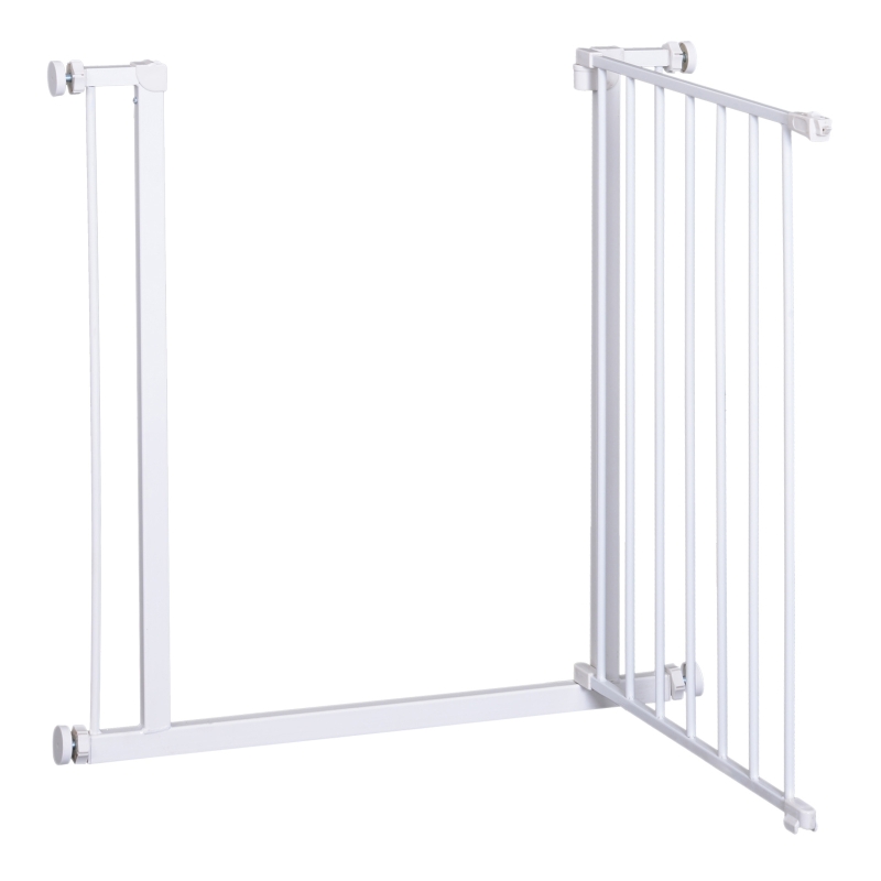 Pawhut Poarta Siguranta Copii & Animale – 76×72–82 cm, Alb Reglabila