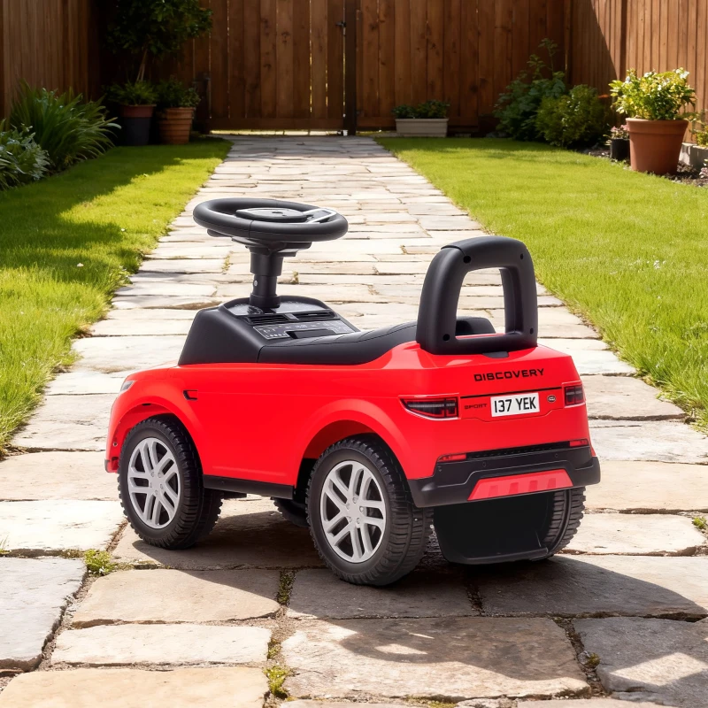 AIYAPLAY Coche Correpasillos con Licencia de Land Rover para Niños 18-36 Meses con Almacenaje Bocina Sonidos de Motor Rojo