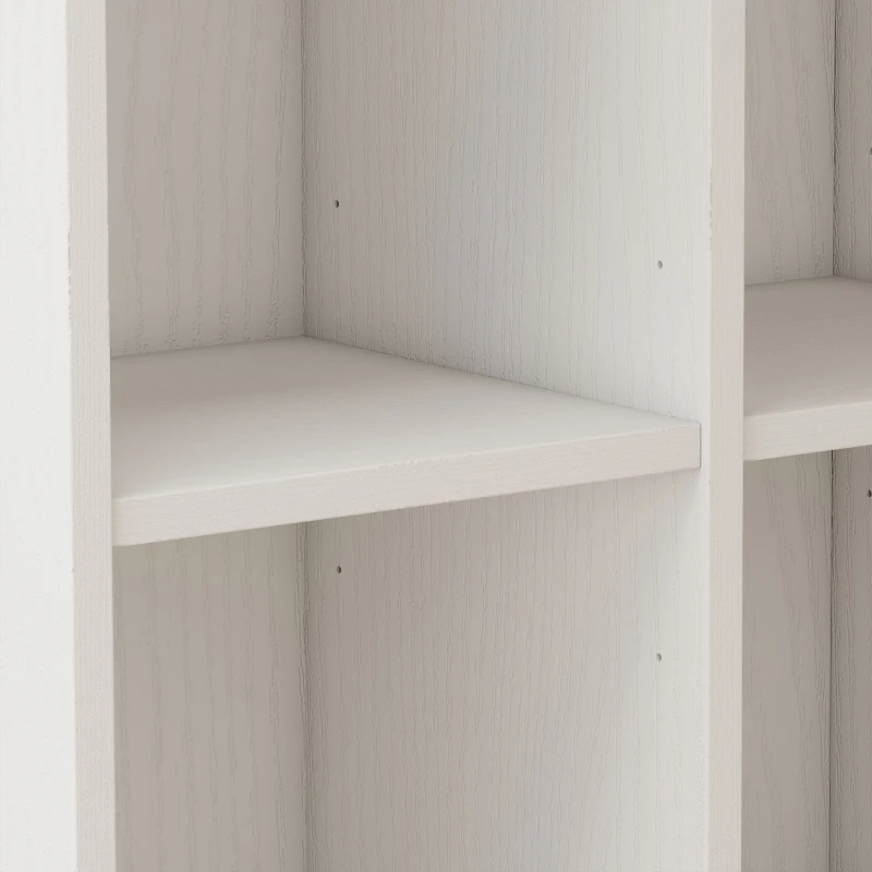 HOMCOM Scrivania per Computer con 6 Scomparti e 4 Ripiani Regolabili, 100x59 cm, Rovere