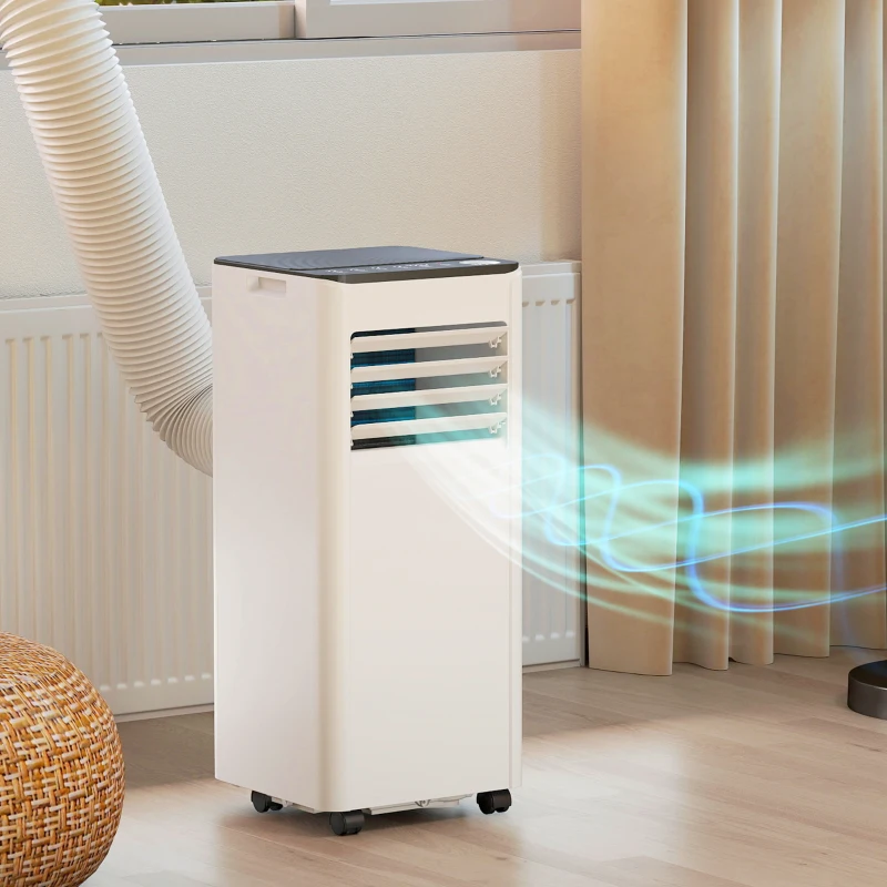 HOMCOM Condizionatore Portatile 7000 BTU: Raffreddamento, Deumidificatore, Ventilatore, Modalità Notturna.