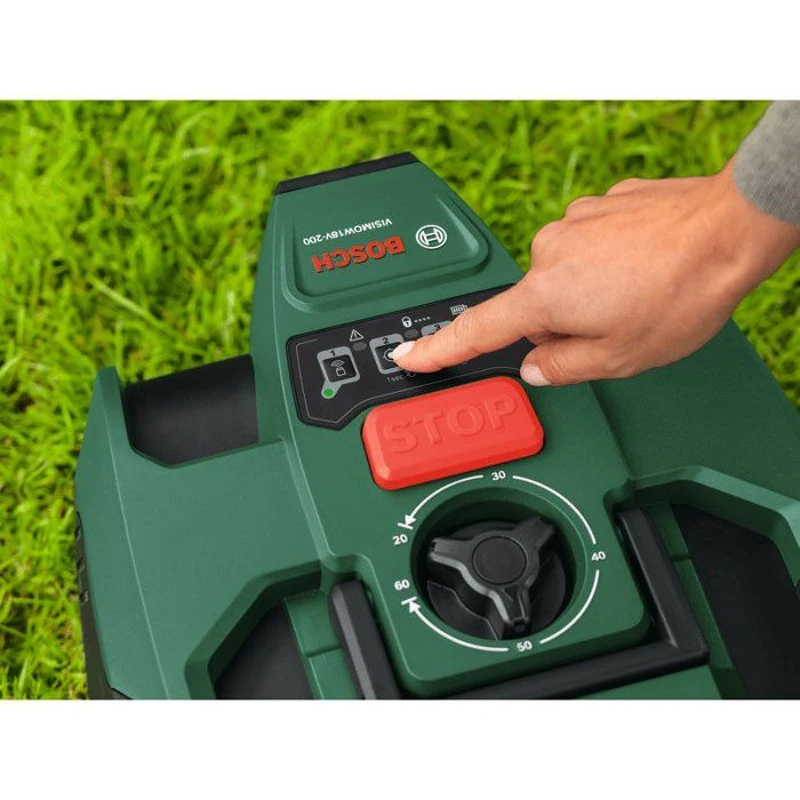 Robot tondeuse autonome - Bosch - VISIMOW18V-200 - 06008E1102 - batterie 5Ah + chargeur - 18V - 18cm de coupe