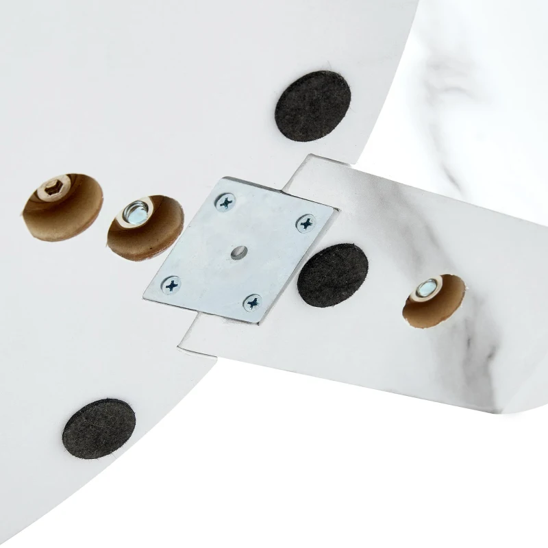 Table basse moderne minimaliste à 2 plateaux en verre de sécurité, design multi‑niveaux élégant, Blanc